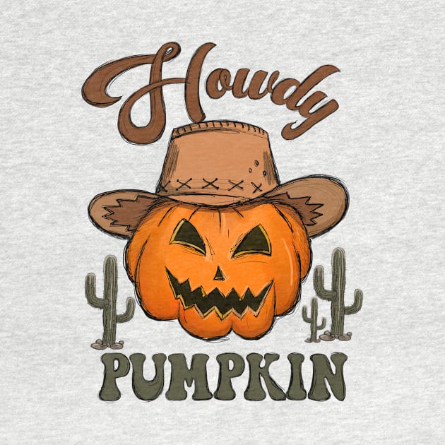 Howdy Pumpkin by LMW Art